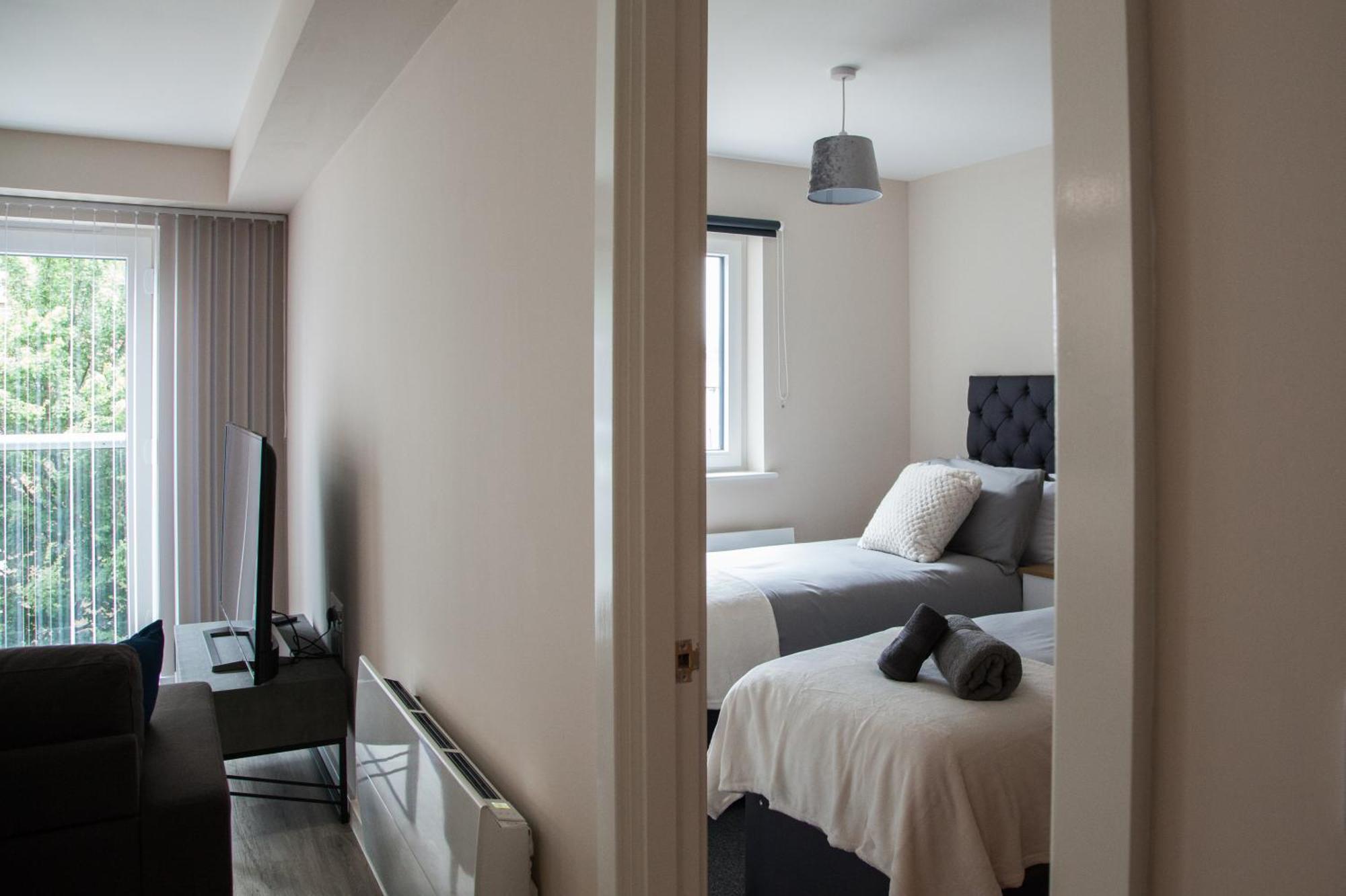 Modern 2Bd Apartment In Manchester City Bagian luar foto