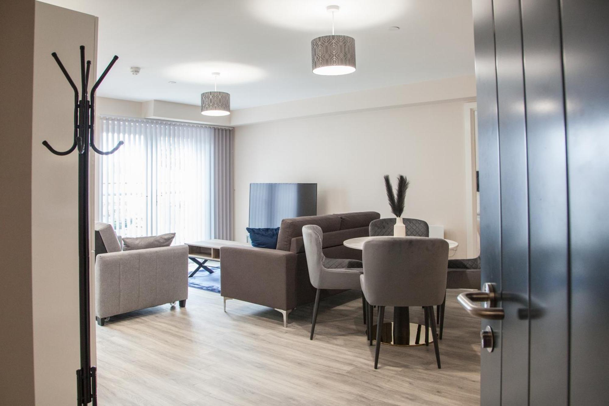 Modern 2Bd Apartment In Manchester City Bagian luar foto
