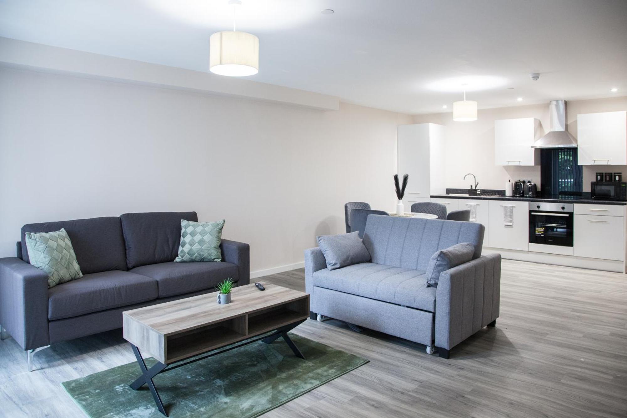 Modern 2Bd Apartment In Manchester City Bagian luar foto