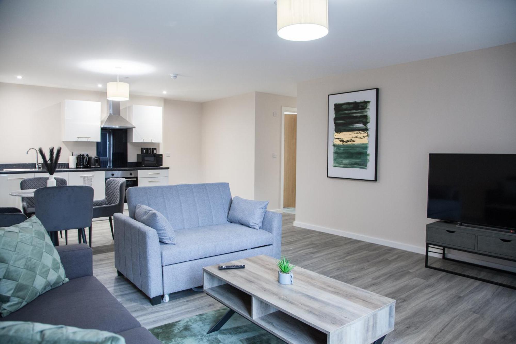 Modern 2Bd Apartment In Manchester City Bagian luar foto
