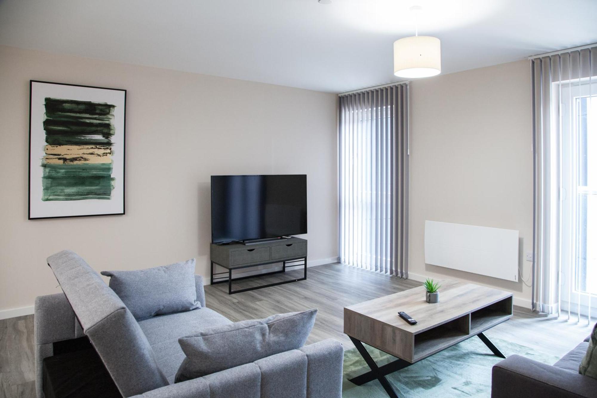 Modern 2Bd Apartment In Manchester City Bagian luar foto
